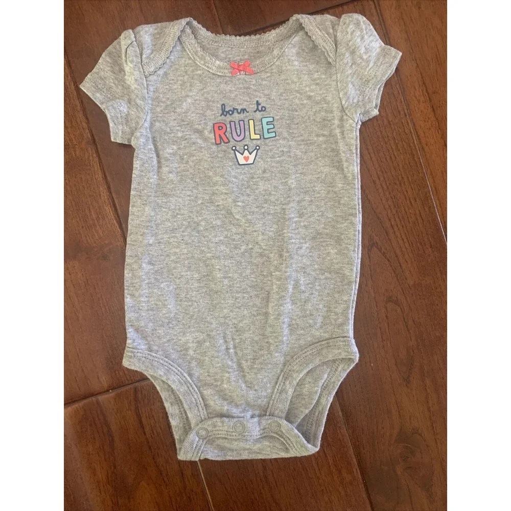 Baby Girl One Piece Cotton Bodysuits Size 3-6 Months Short Sleeve lot of eleven
